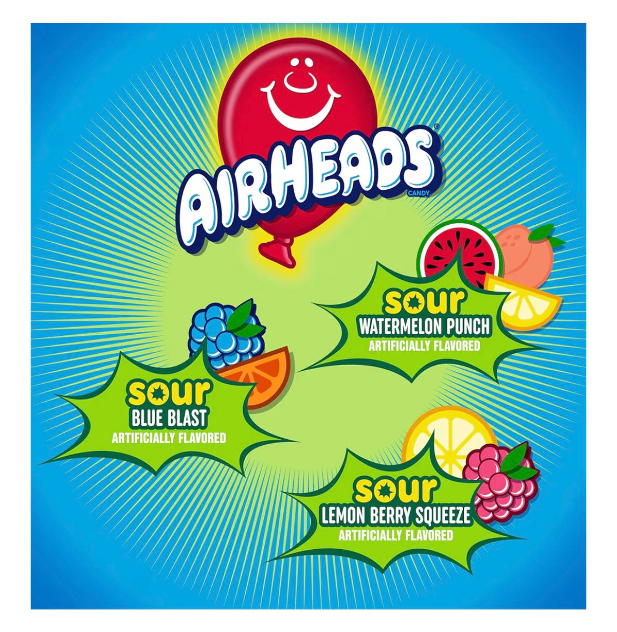Airheads Sour 6 Bar Box (93.6gm)