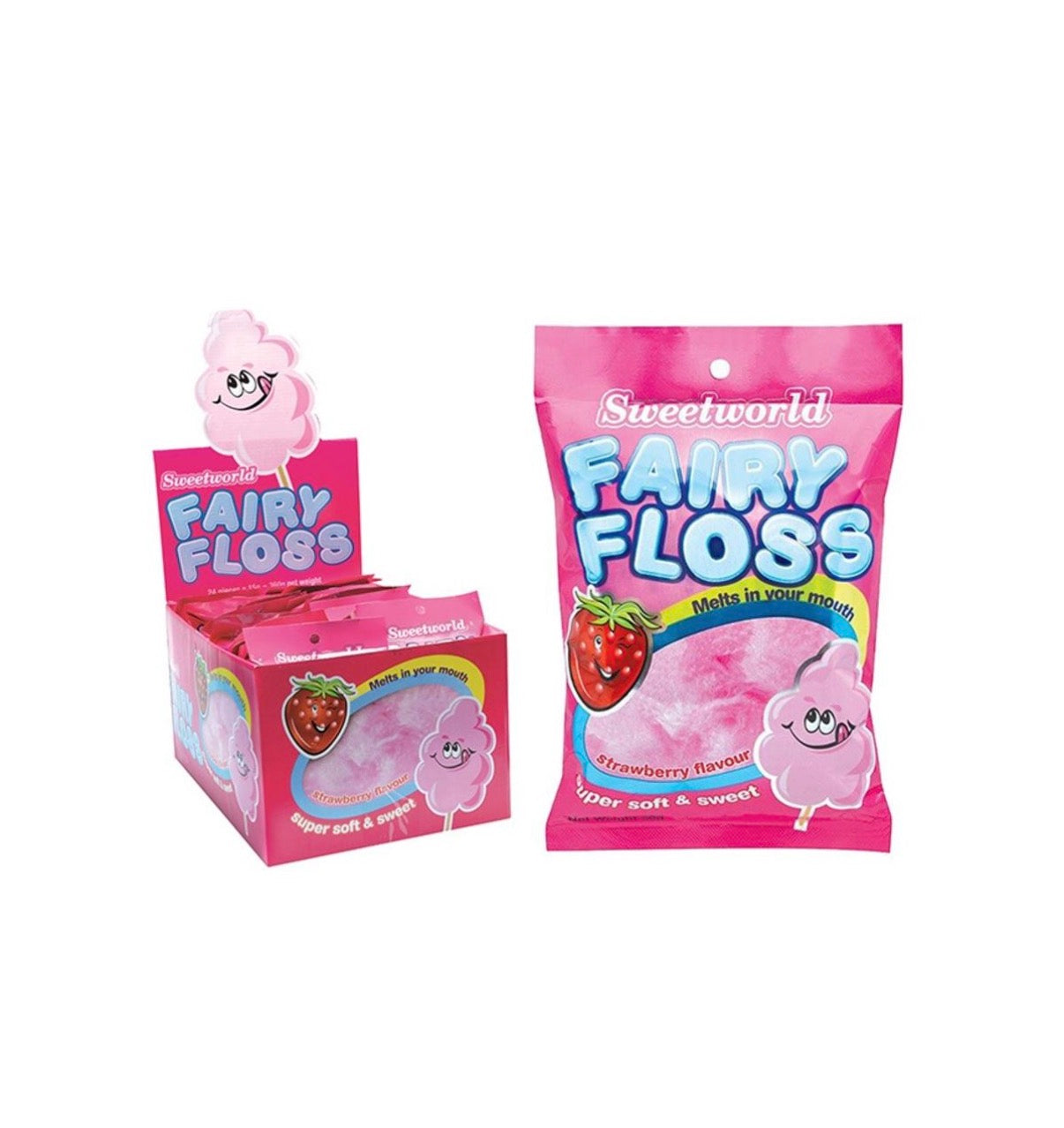 Sweet World Fairy Floss - Strawberry (15gm)