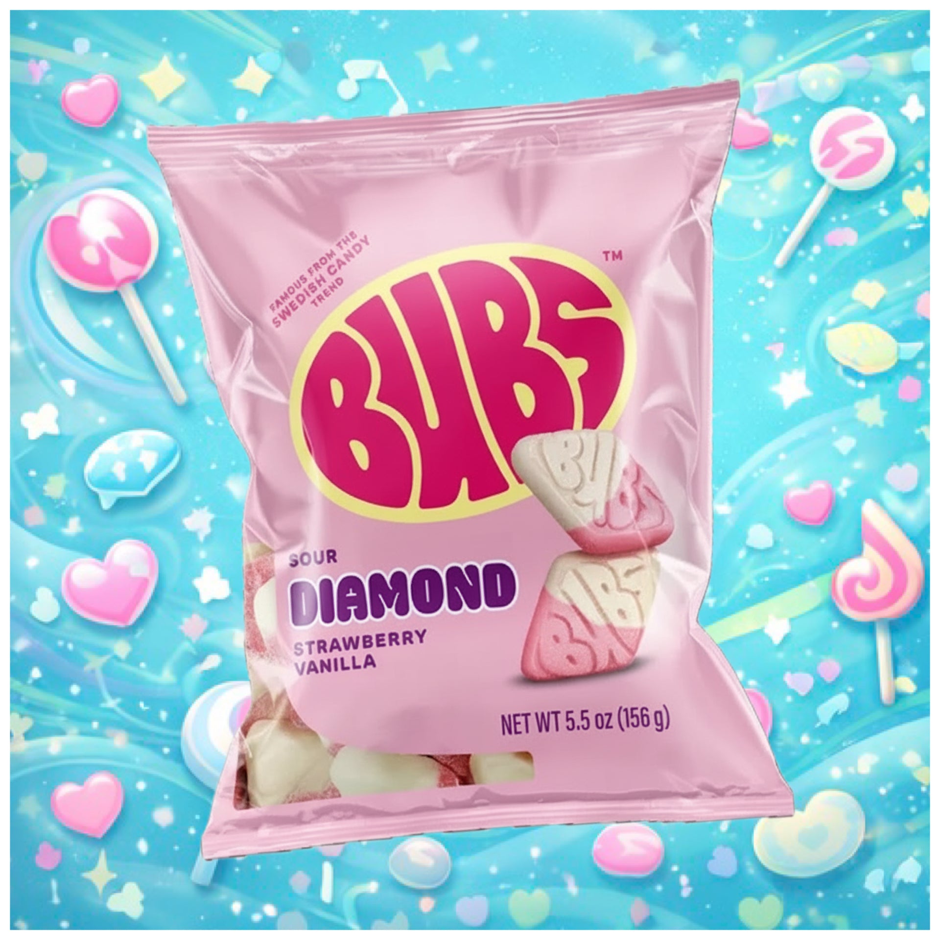 BUBS SOUR STRAWBERRY VANILLA 5.5oz (156gm)