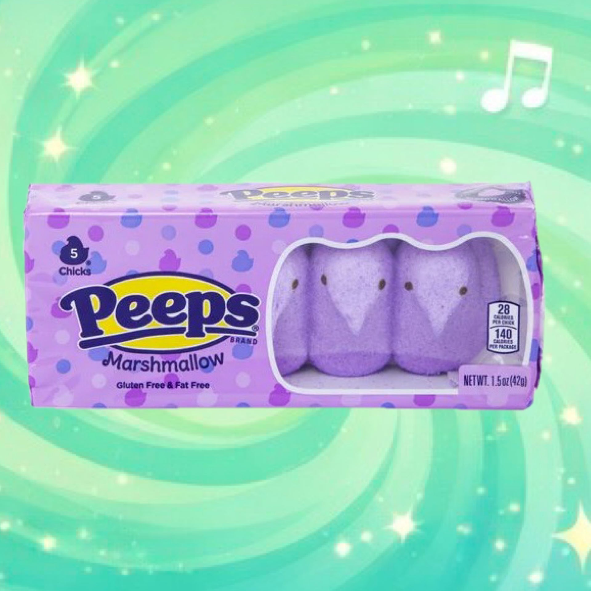 PEEPS® - Purple Mini Chicks 5 Pack