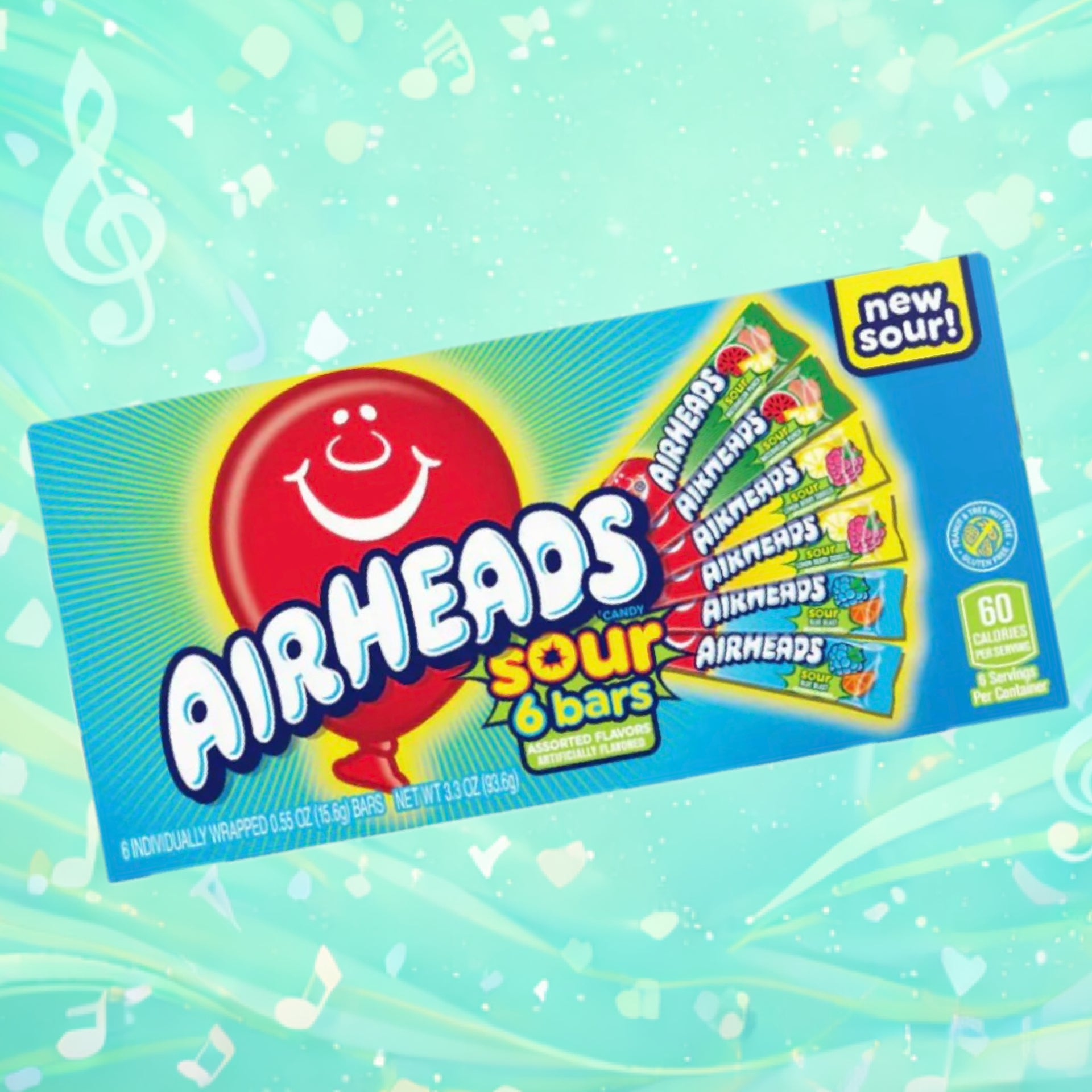 Airheads Sour 6 Bar Box (93.6gm)