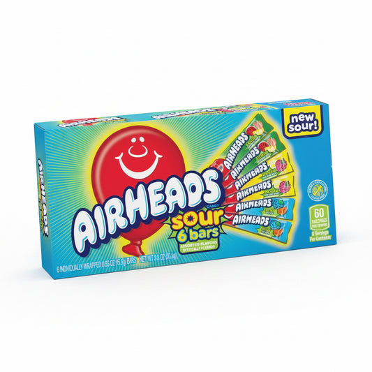 Airheads Sour 6 Bar Box (93.6gm)