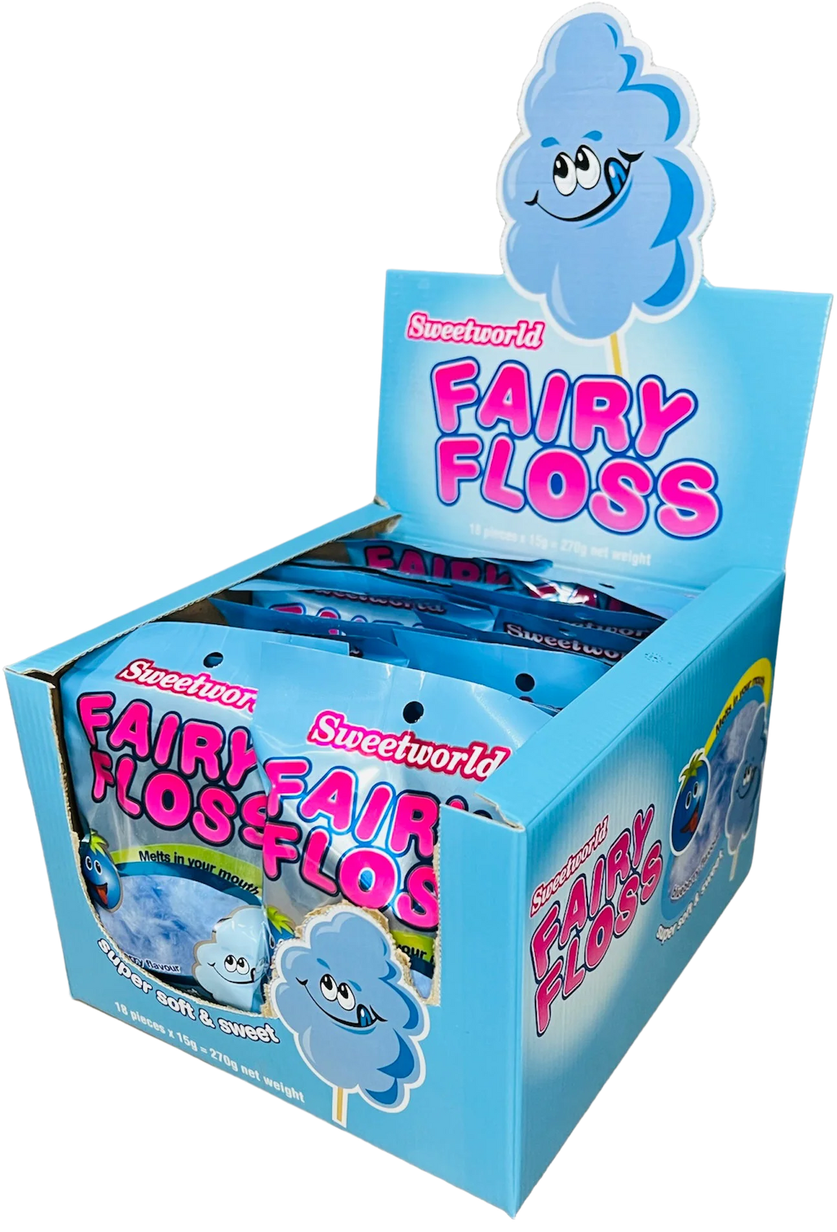 Sweet World Fairy Floss - Blueberry (15gm)