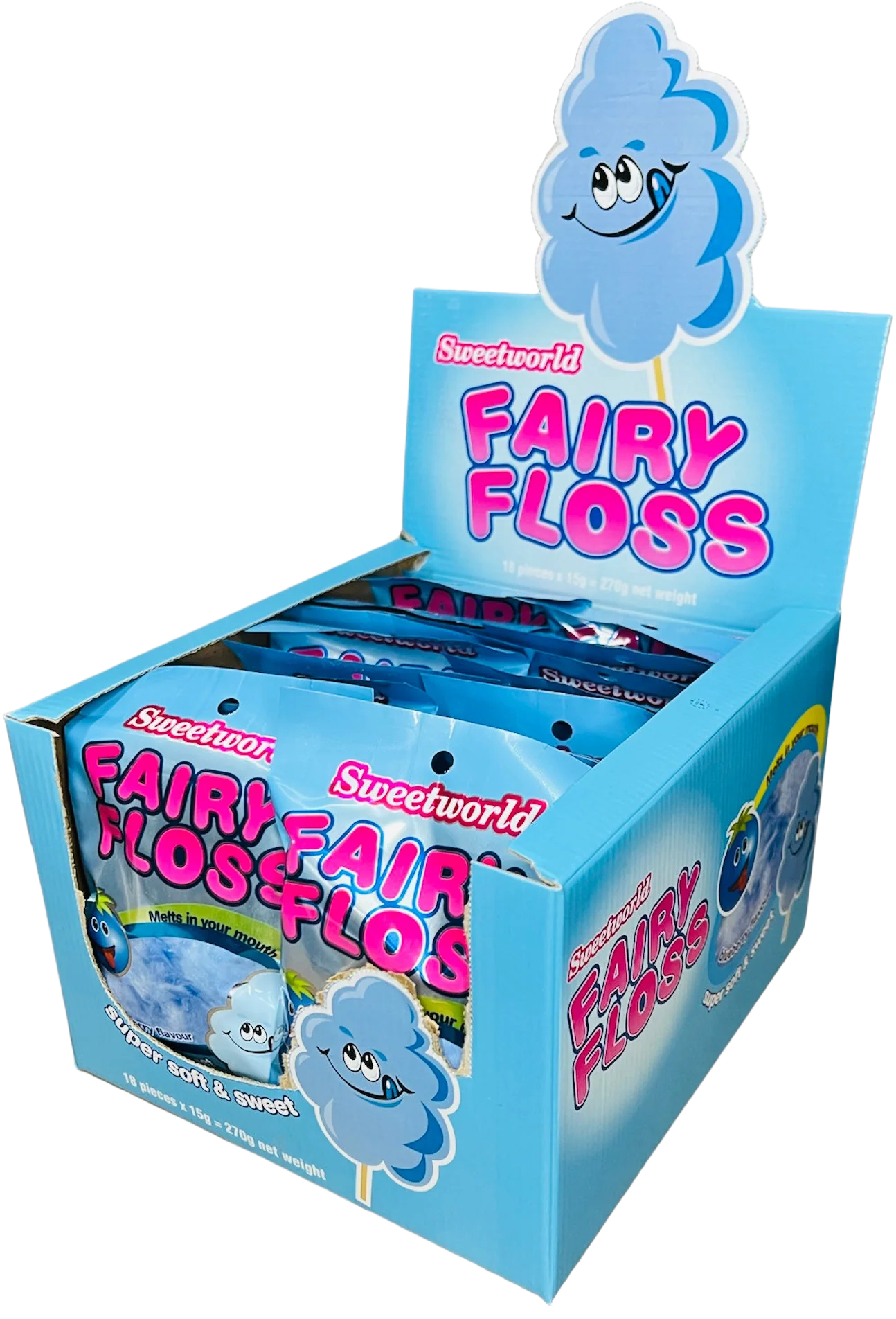 Sweet World Fairy Floss - Blueberry (15gm)