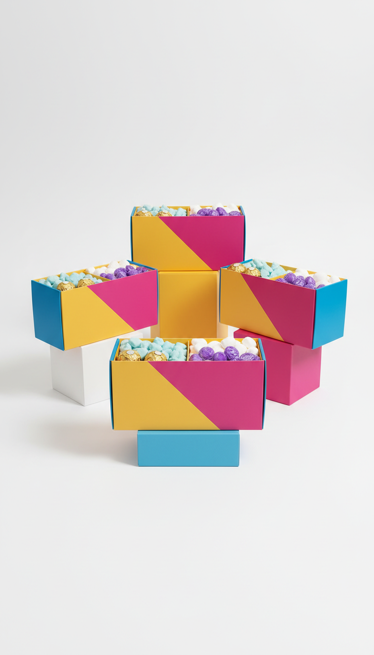 Snackle box with vibrant packaging